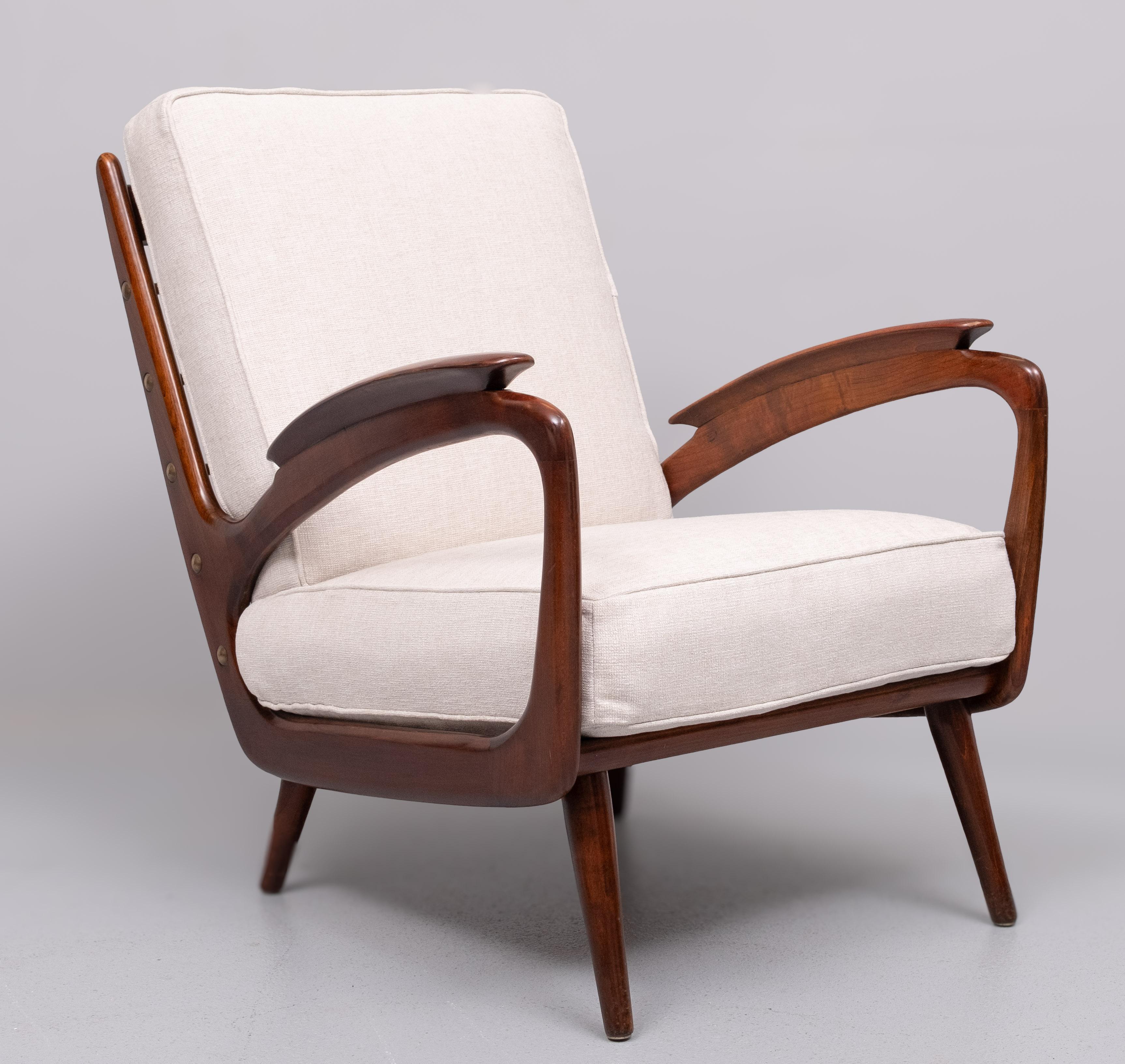 Stunning Lounge Chair  by  De Ster Gelderland  1950s  Holland In Good Condition In Den Haag, NL