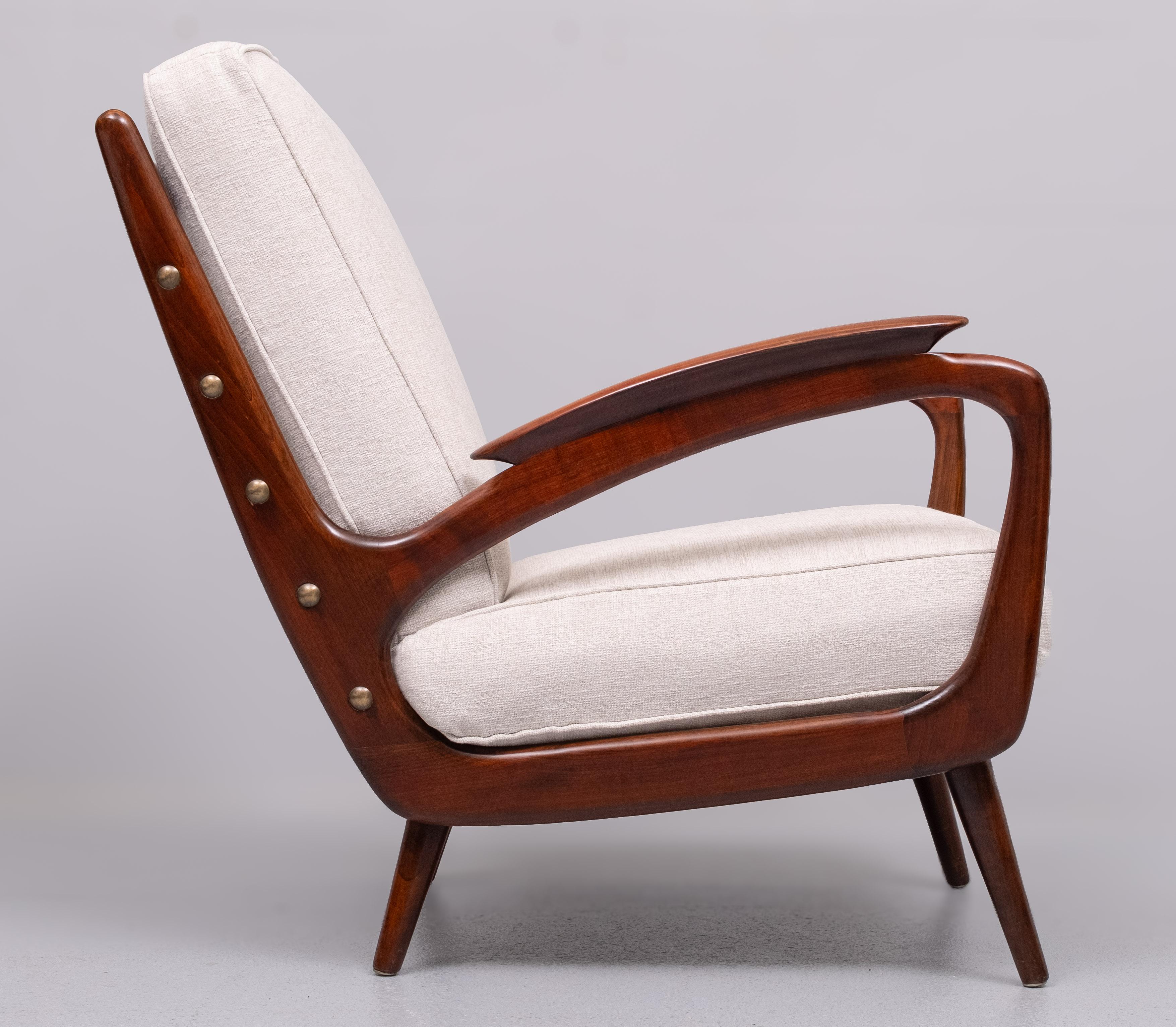 Mid-20th Century Stunning Lounge Chair  by  De Ster Gelderland  1950s  Holland