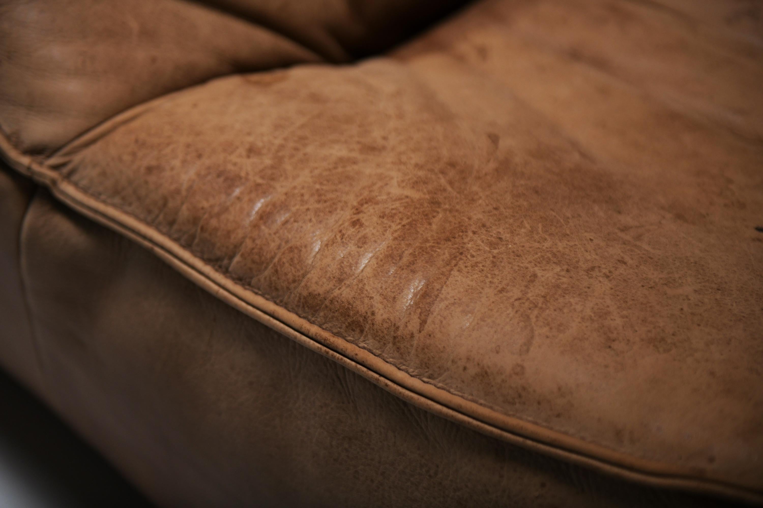 20ième siècle  Superbe chaise longue The Rock en cuir brun par Gerard Van Den Berg - Montis en vente