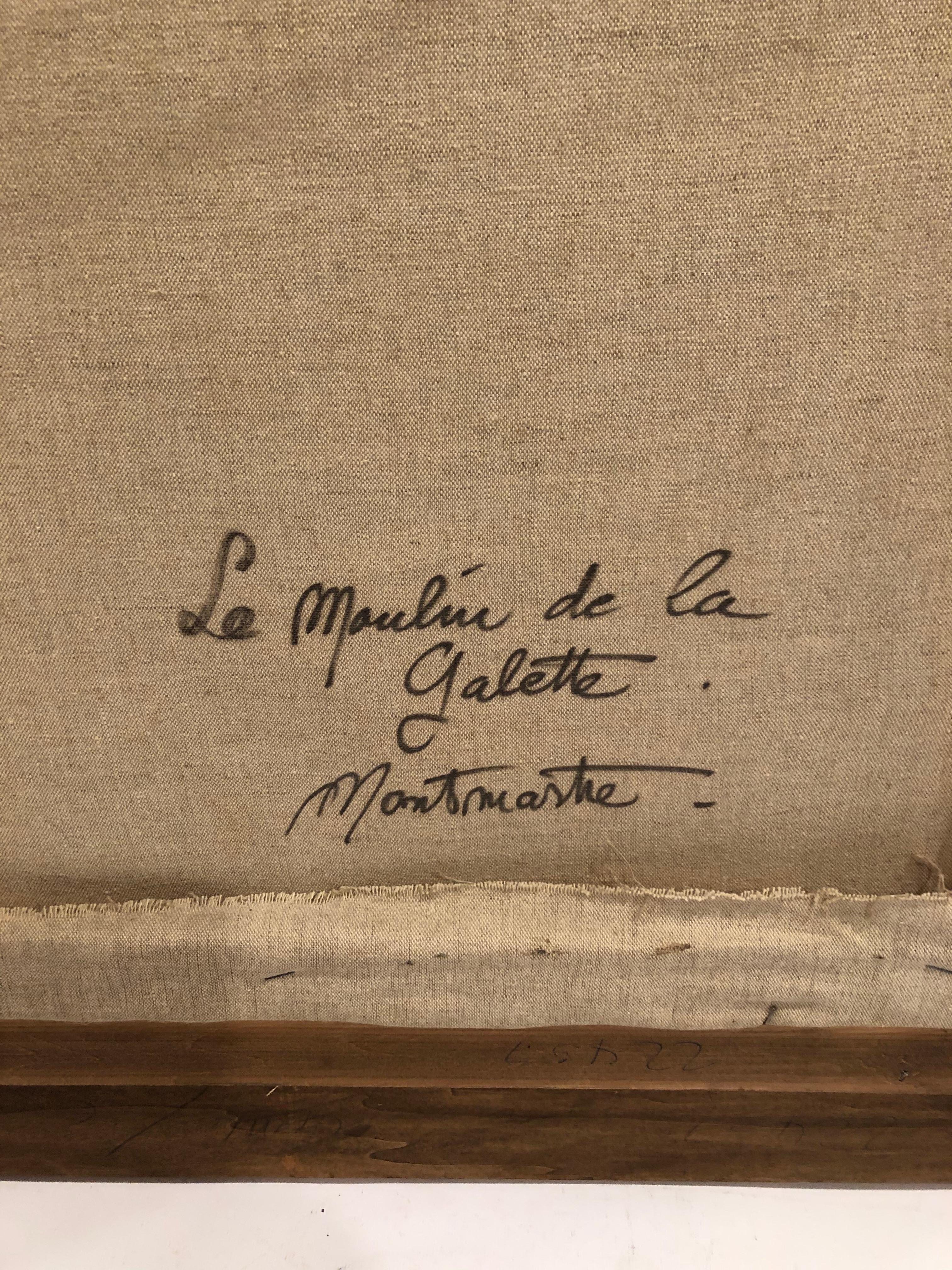 Impresionante cuadro original de Lucien Delarue titulado Le Moulin De La Galette en venta 6