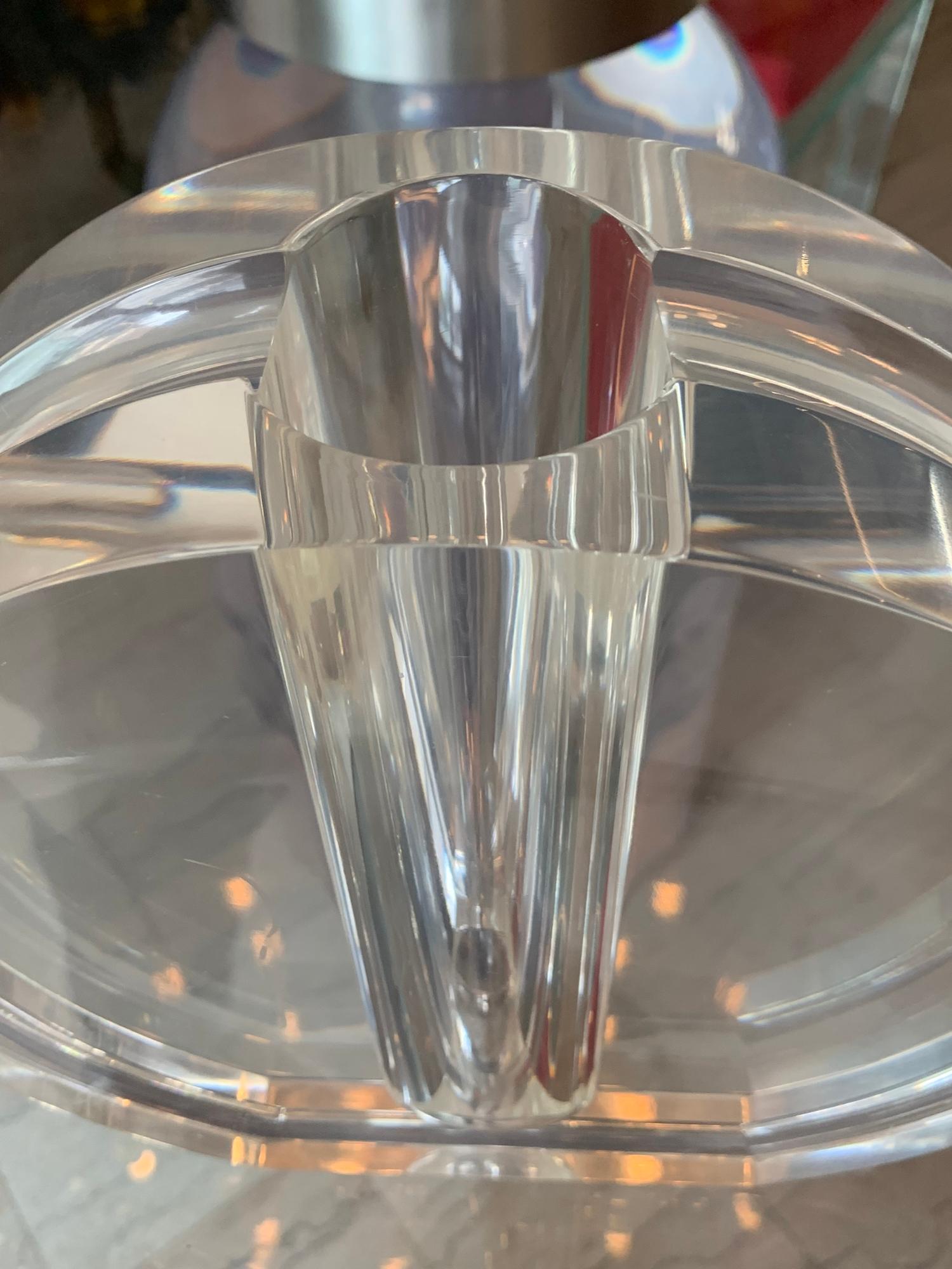 American Stunning Lucite Vase by Charles Hollis Jones For Sale
