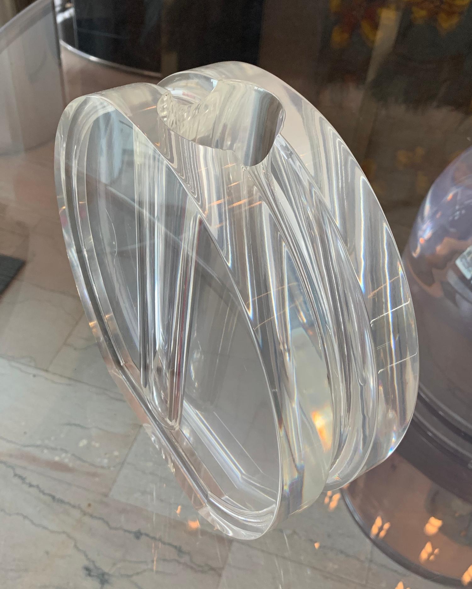 Stunning Lucite Vase by Charles Hollis Jones In Good Condition For Sale In Los Angeles, CA