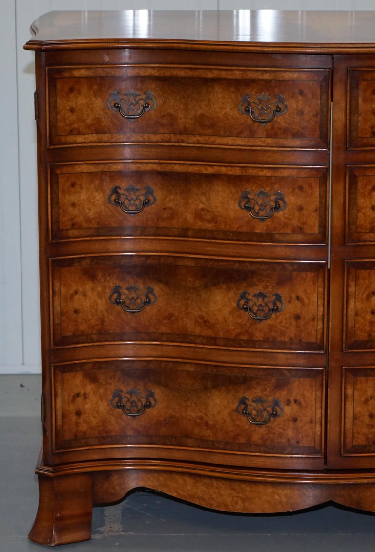 Stunning Luxury Burr Walnut Television Media Cabinet Stand ...
