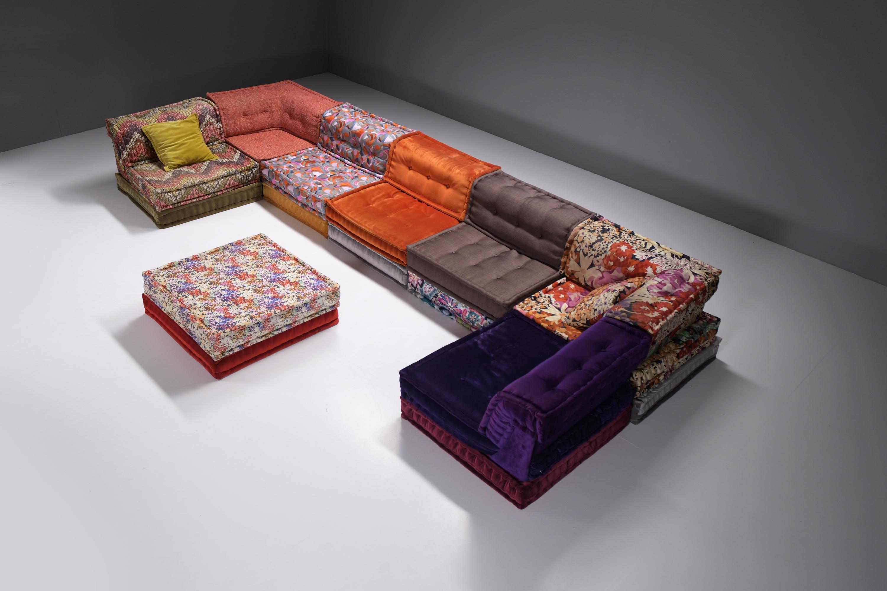 Superbe ensemble modulaire Mah Jong « Missoni » de Hans Hopfer pour Roche Bobois France Bon état à Buggenhout, Oost-Vlaanderen