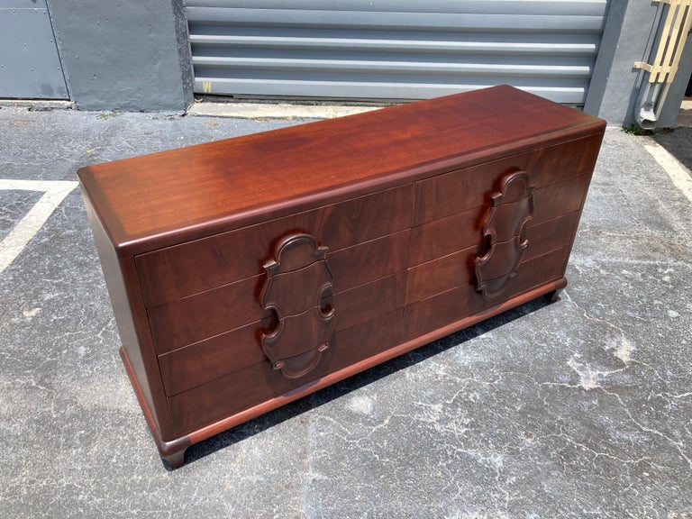 Stunning Mahogany Dresser by Johnson Furniture, 1950’s, USA For Sale 5