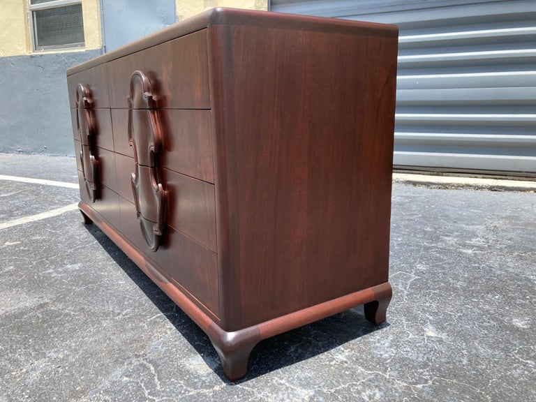Stunning Mahogany Dresser by Johnson Furniture, 1950’s, USA For Sale 9