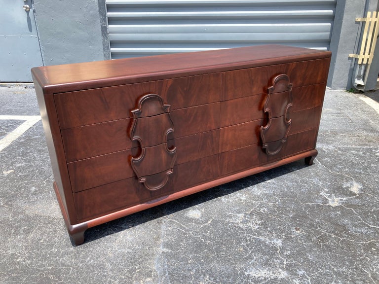Stunning Mahogany Dresser by Johnson Furniture, 1950’s, USA For Sale 11