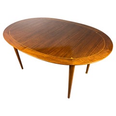 Stunning Mahogany / Inlay Birch Dining Table, Designed by Edmond Spence, Sweden