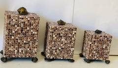 Stunning Maitland Smith Shell Tasselated Boxes