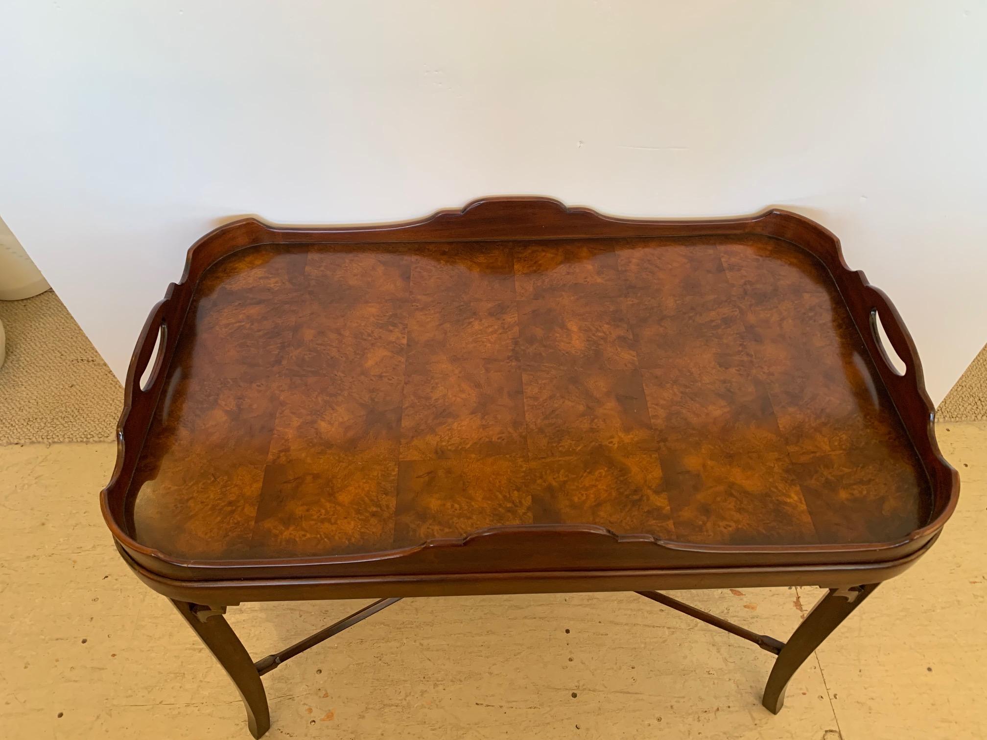 Late 20th Century Stunning Maitland Smith Tray Top Serving or Side Table