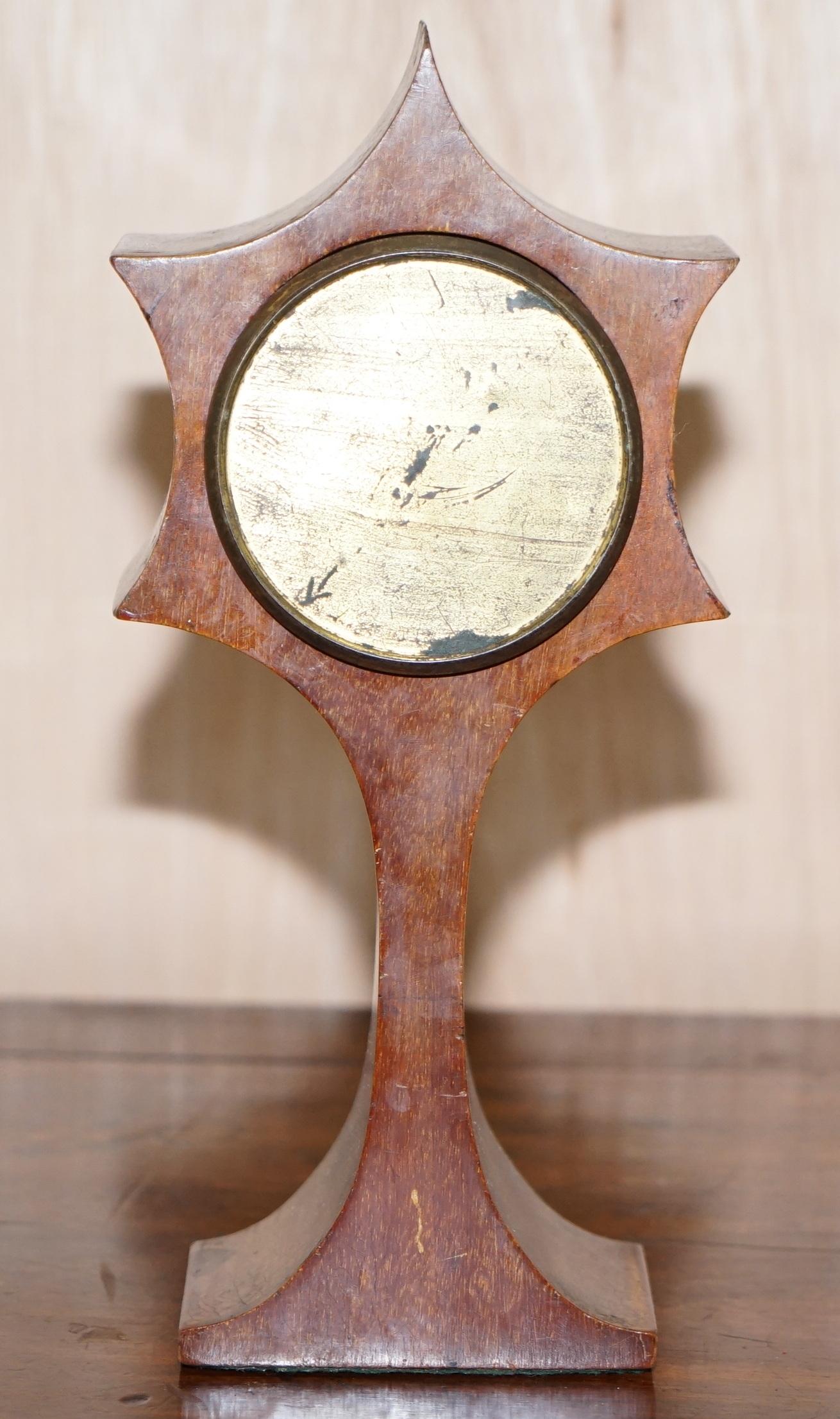 Stunning Maple & Co Paris Art Nouveau Hardwood Marquetry Inlaid Mantle Clock For Sale 5