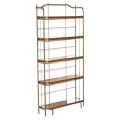 Stunning Maple & Wrought Iron Charleston Forge Etagere Open Library Bookcase