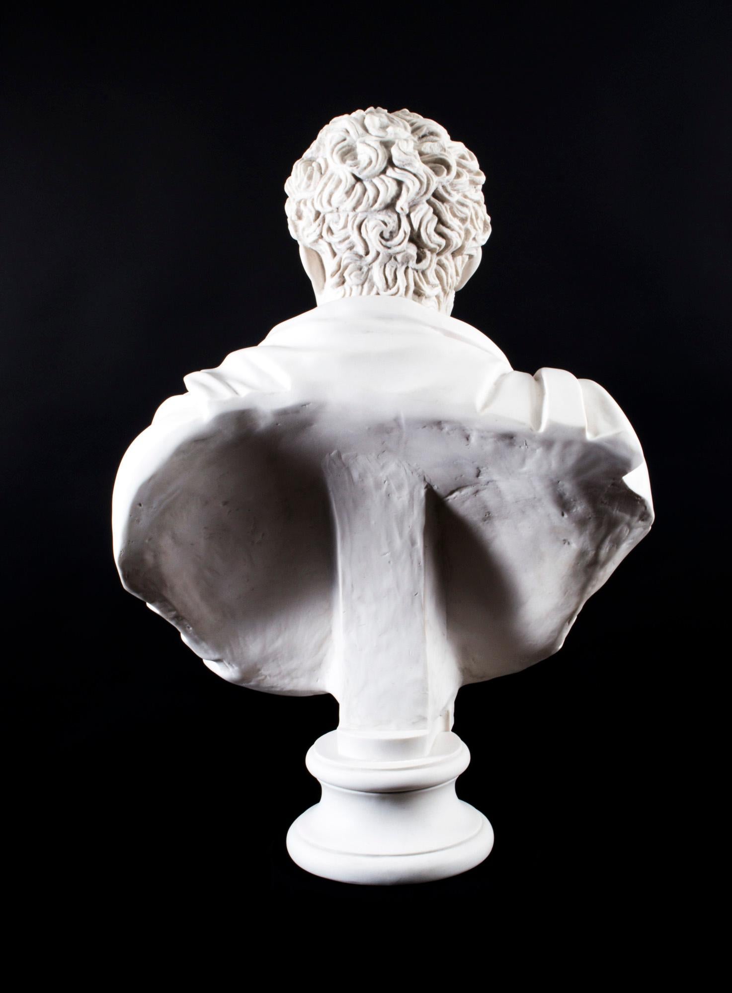 Stunning Marble Bust Roman Emperor General Marc Anthony In Excellent Condition In London, GB