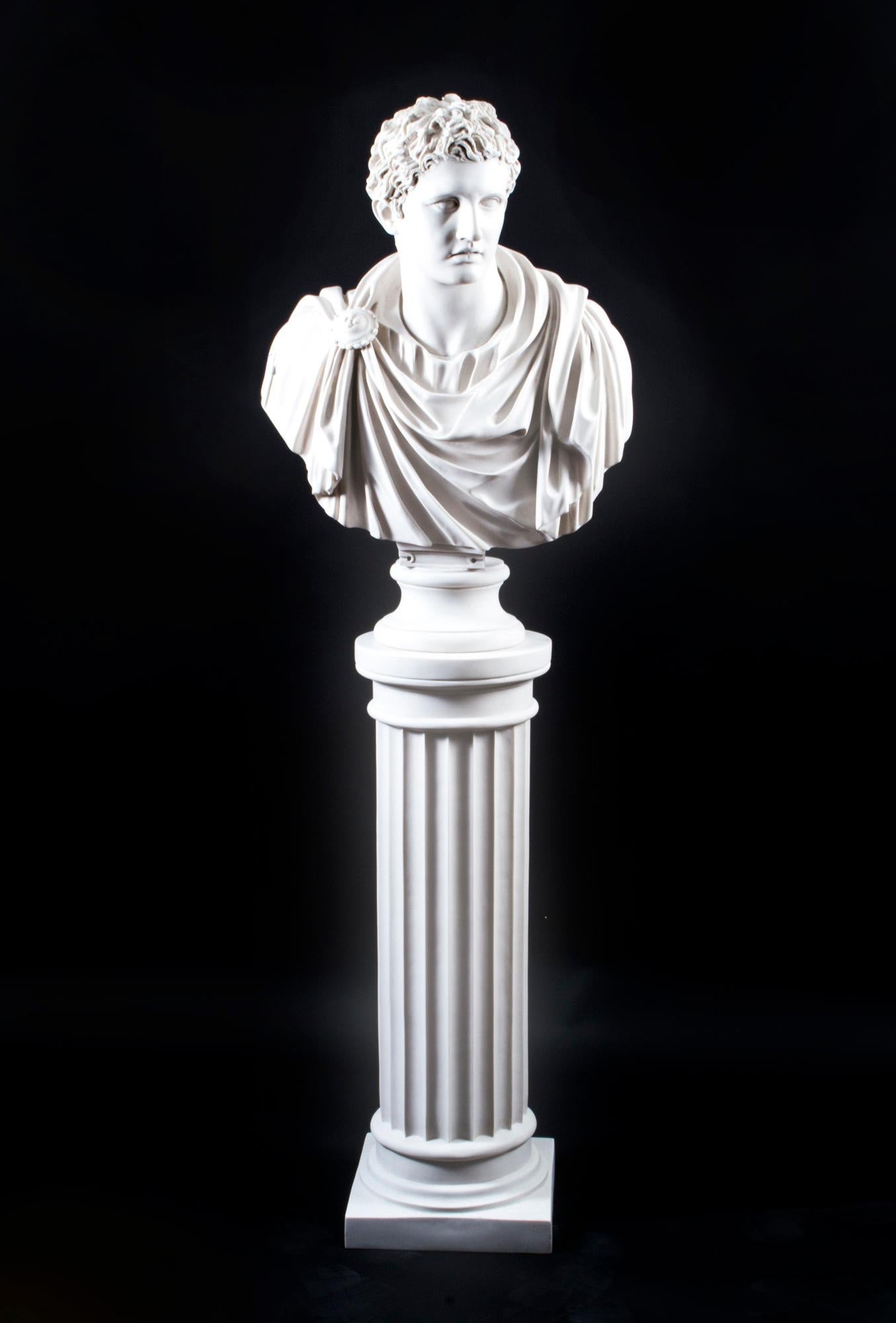 Stunning Marble Bust Roman Emperor General Marc Anthony 1