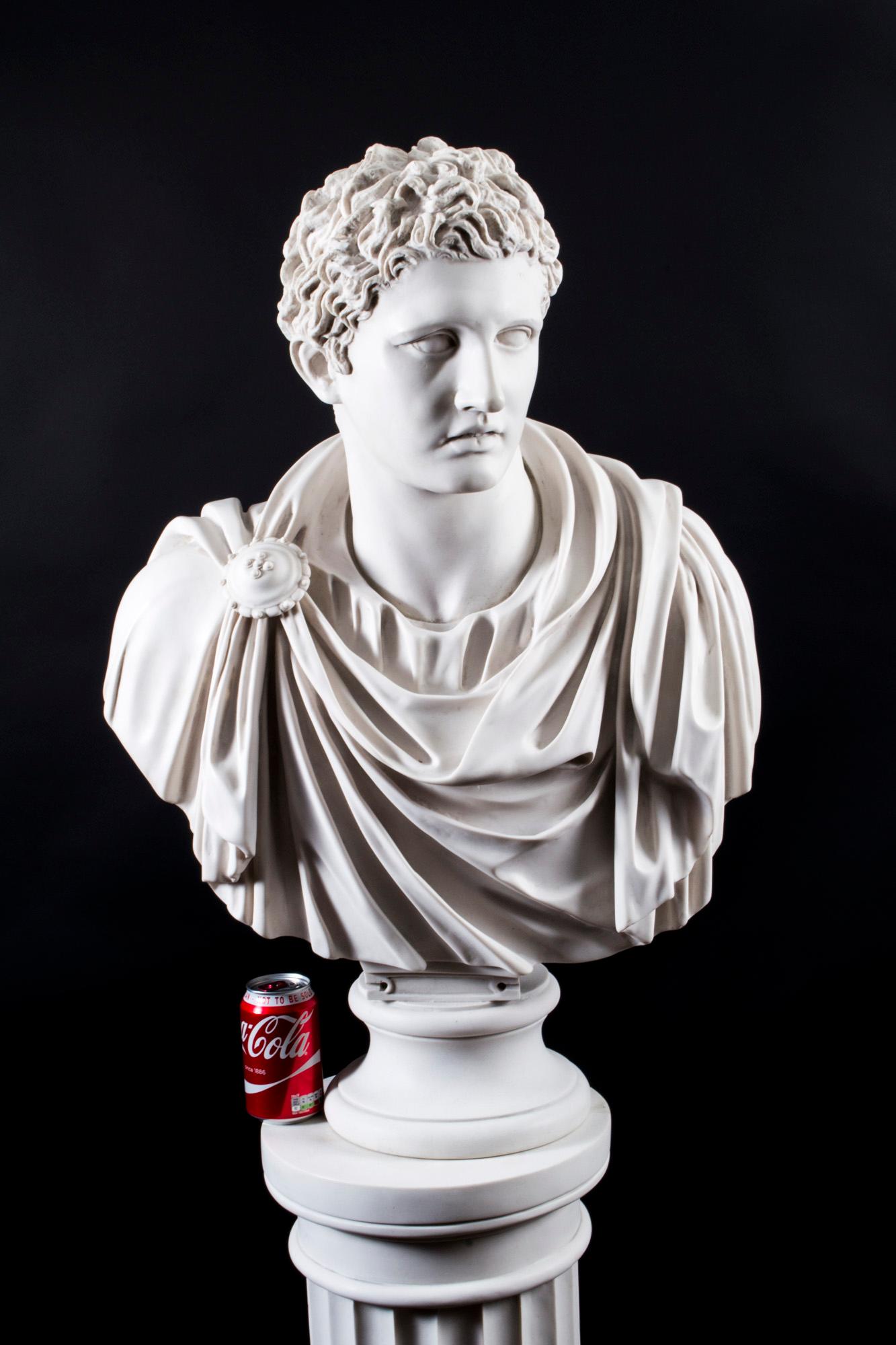 Stunning Marble Bust Roman Emperor General Marc Anthony 2