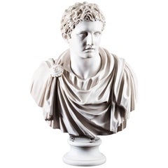 Stunning Marble Bust Roman Emperor General Marc Anthony