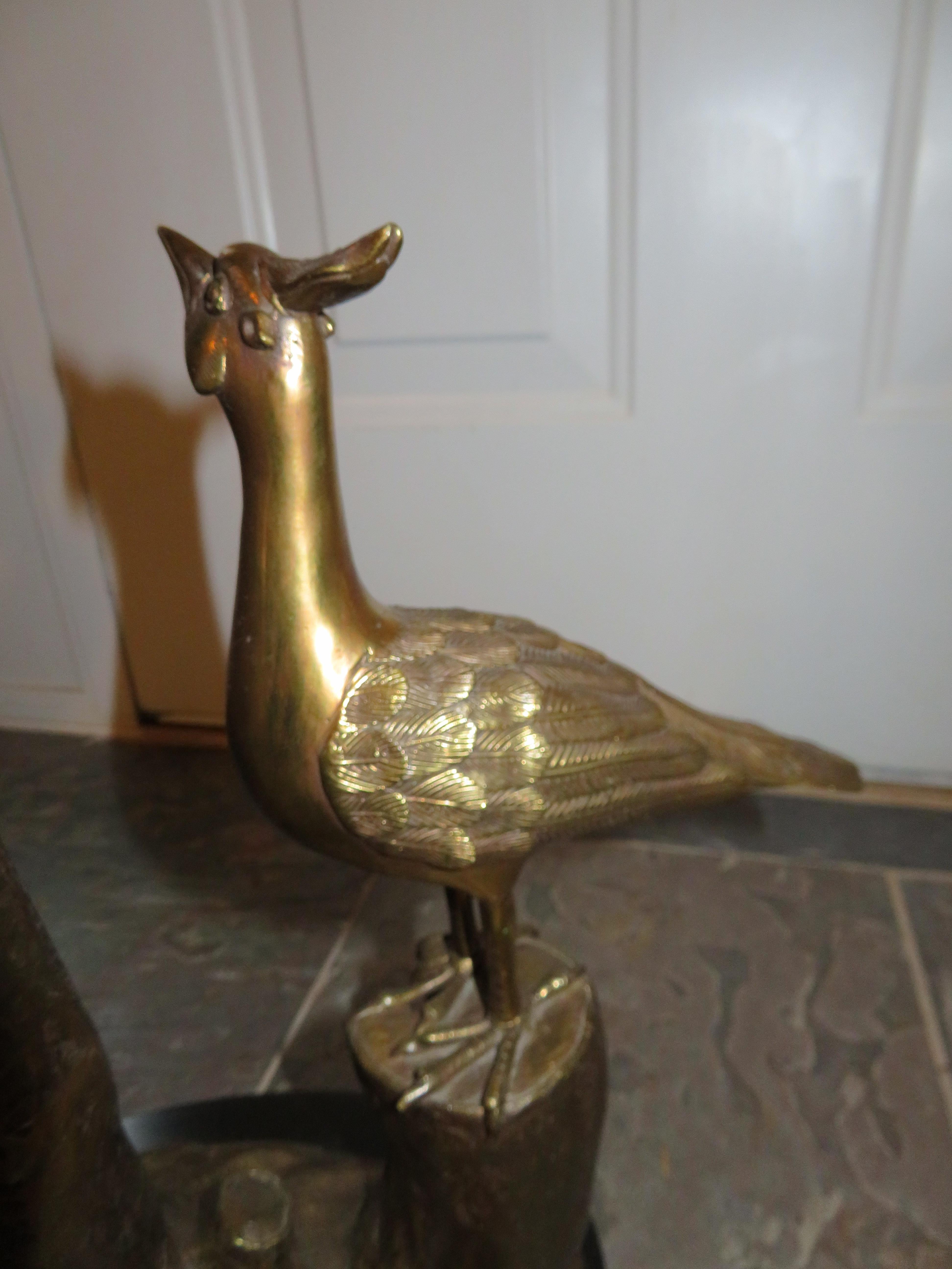 Stunning Marbro Brass Peacock Form Table Lamp Mid-Century Modern For Sale 5