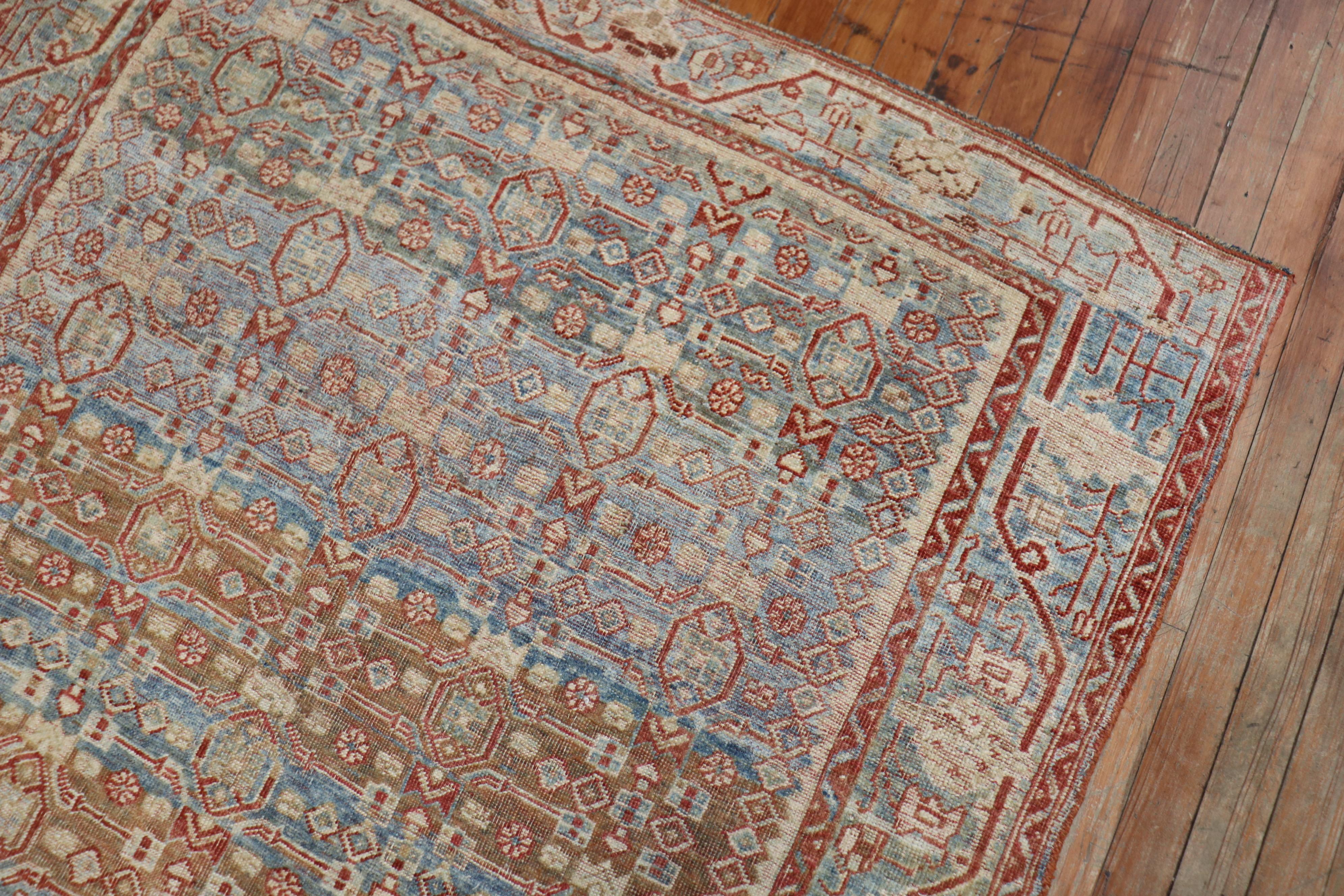 Stunning Masculine Accent Size Persian Bidjar Rug, 20th Century 3