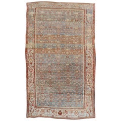 Stunning Masculine Accent Size Persian Bidjar Rug, 20th Century