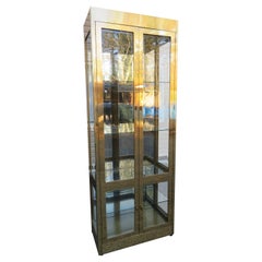 Stunning Mastercraft Brass Vitrine Mid-Century Regency Modern