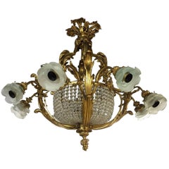 Stunning Matching Pair of French Style, Antique, Vintage, Crystal Chandeliers
