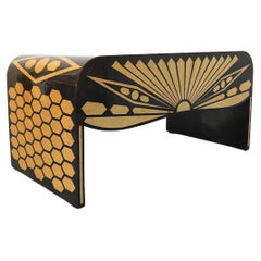 Stunning Mauro Varotti Inspired Art Deco Inspired Inlaid Wood Desk
