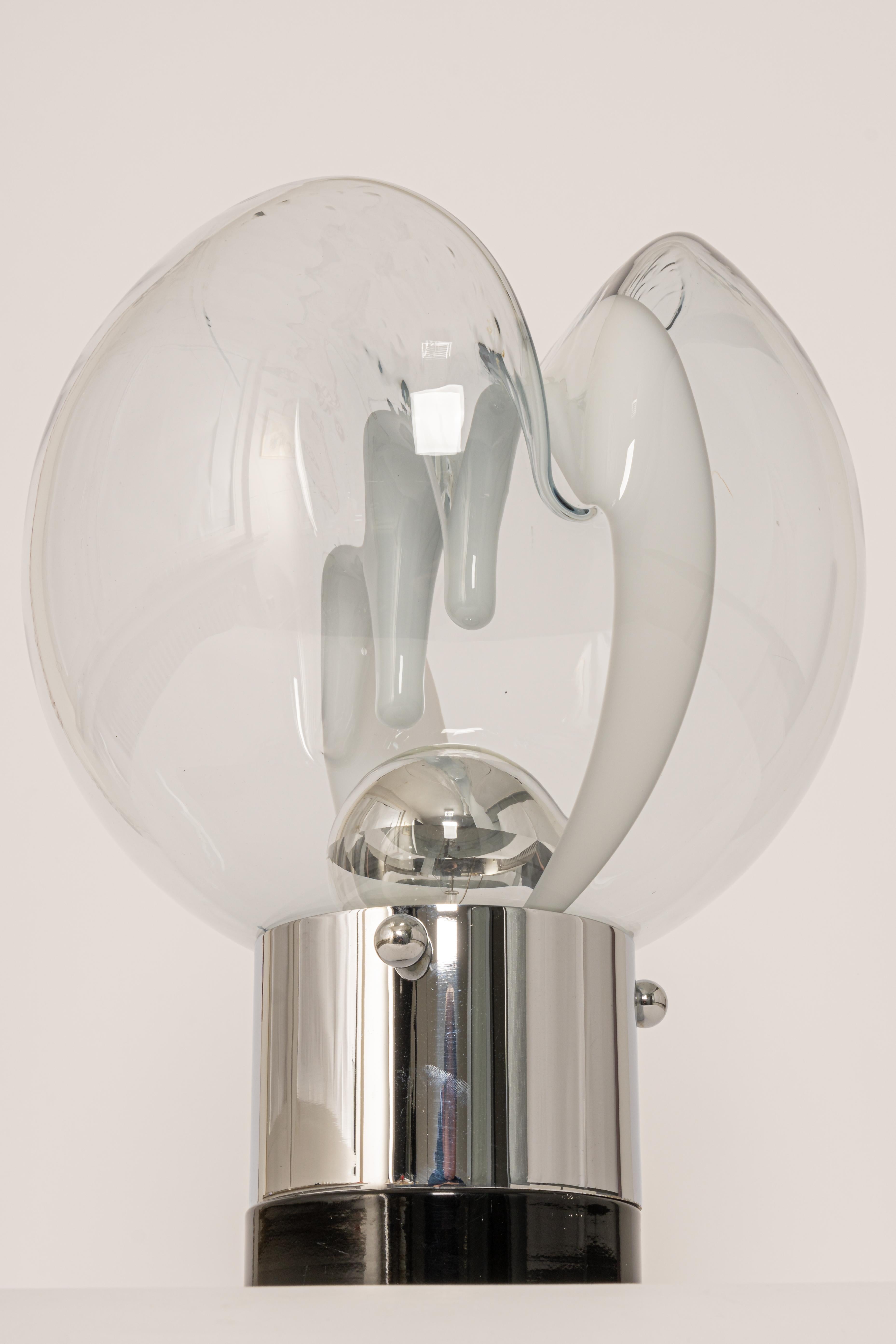 Stunning Membrane Table Lamp by Toni Zuccheri for Venini, Italy, 1970s 1