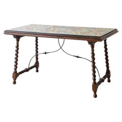 Stunning mid 18th century table with a rectangular polychrome scagliola top