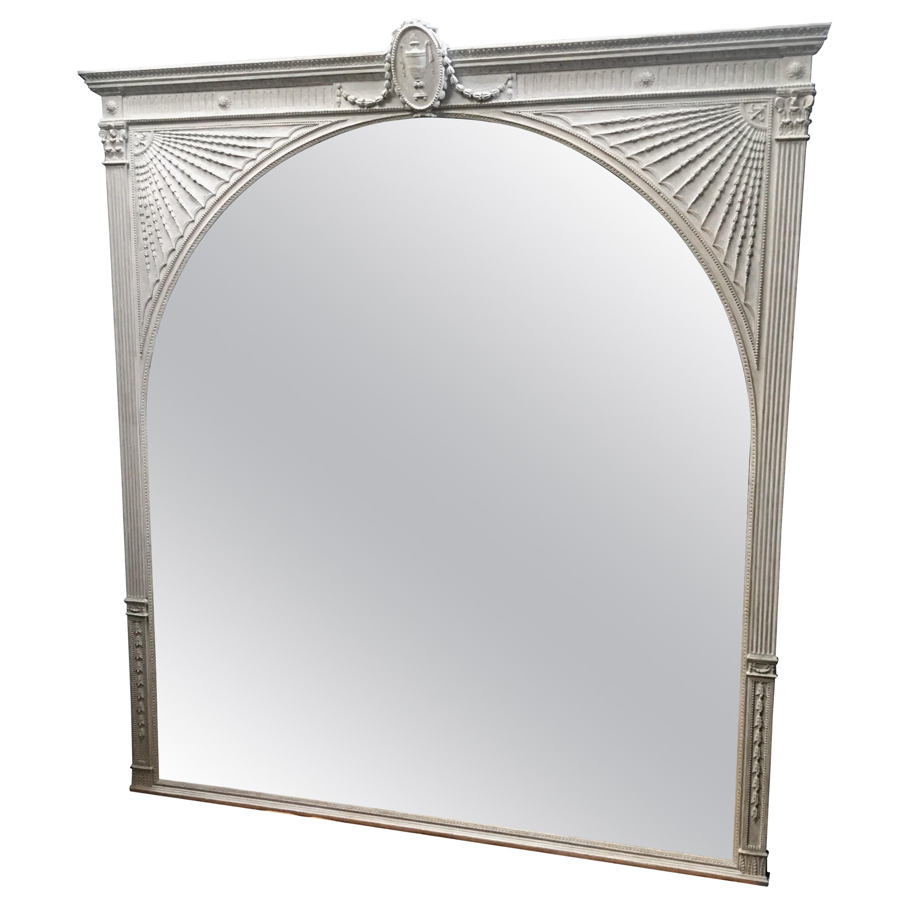 Stunning Mid-19th Century Adam Style Mirror of Great Proportions For Sale