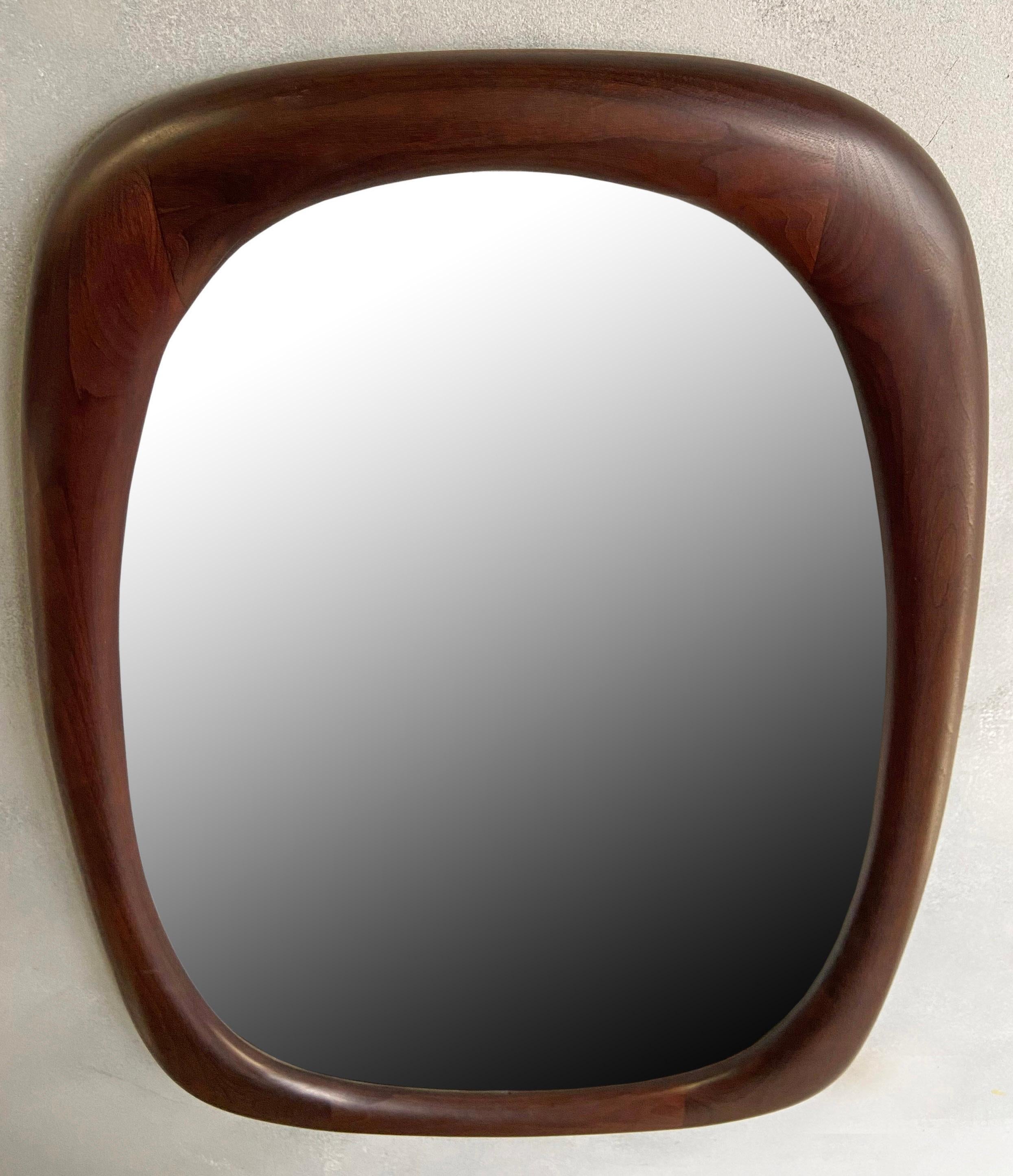 Stunning Mid-Century American Modern Craft Mirror by Dean Santner For Sale 4