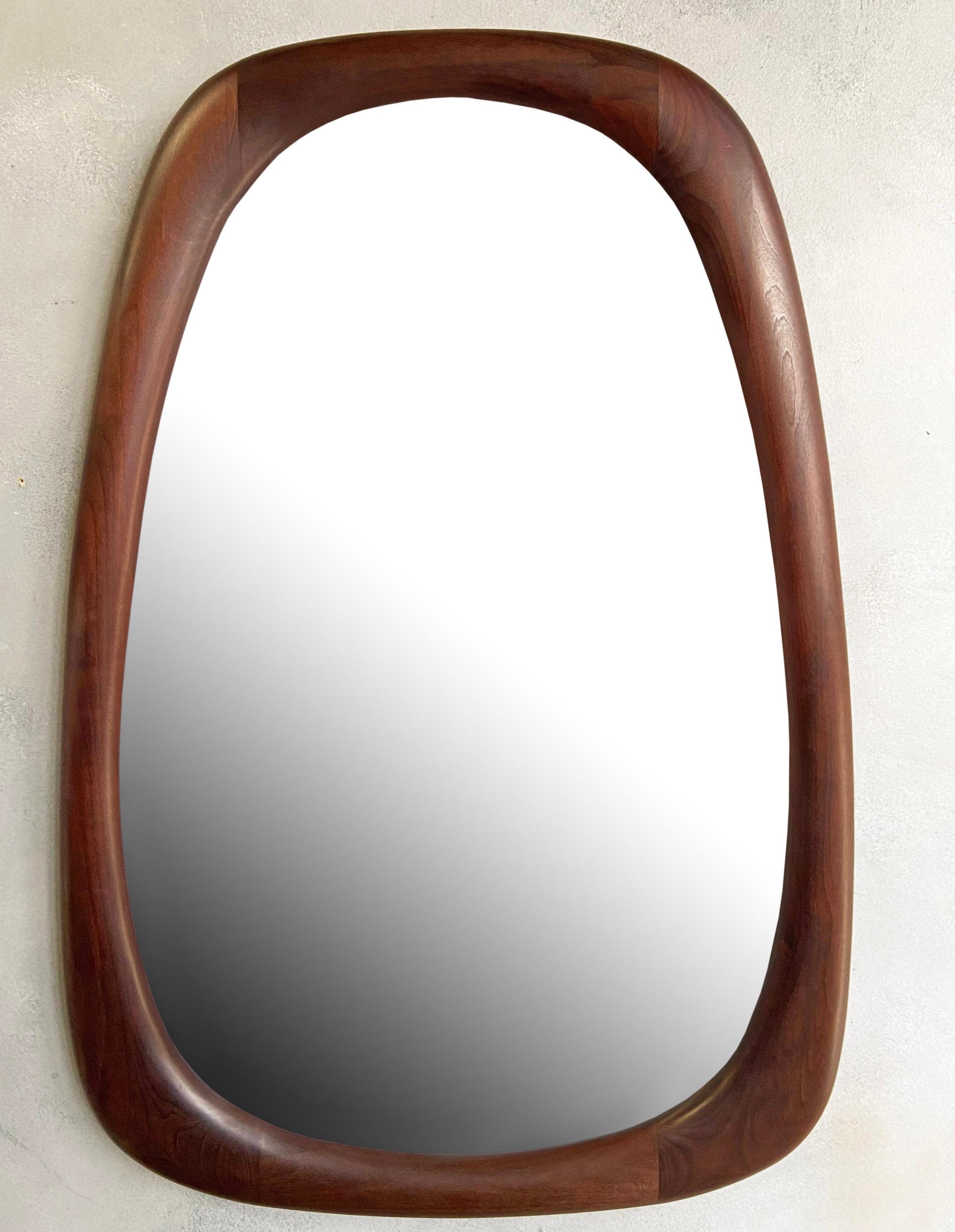 Stunning Mid-Century American Modern Craft Mirror by Dean Santner In Excellent Condition For Sale In BROOKLYN, NY