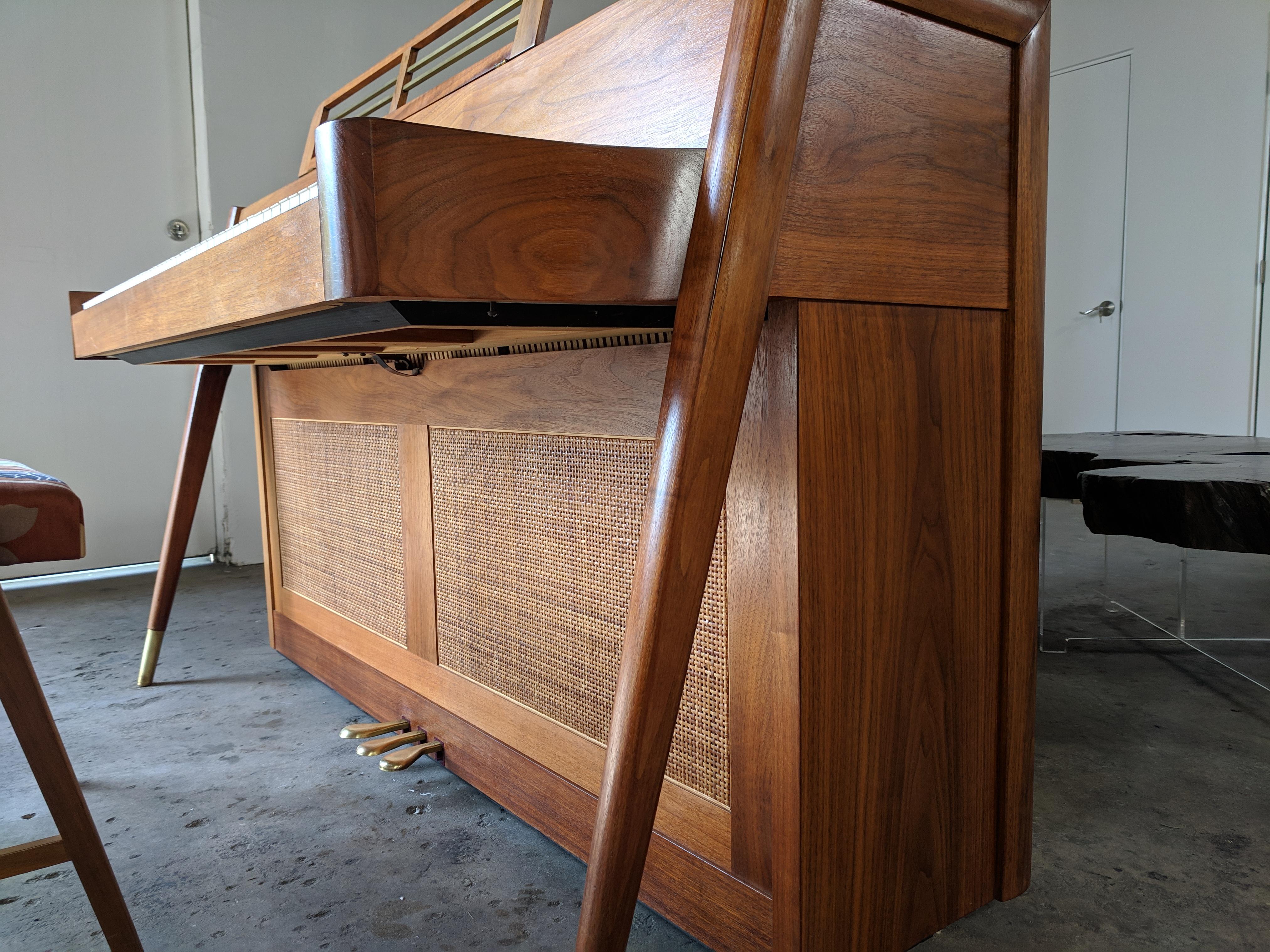 Stunning Midcentury Baldwin Acrosonic Spinet Piano with Matching Bench 3