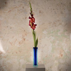 Stunning Mid-Century Cenedese Blue Sommerso Murano Glass Vase
