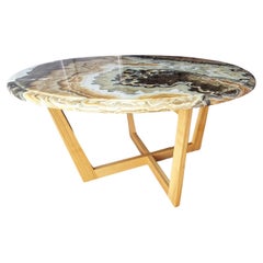 Stunning Mid Century Circular Marble top dining table