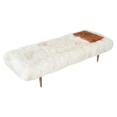 Stunning Mid Century Daybed in Teak and Sheepskin 1960s