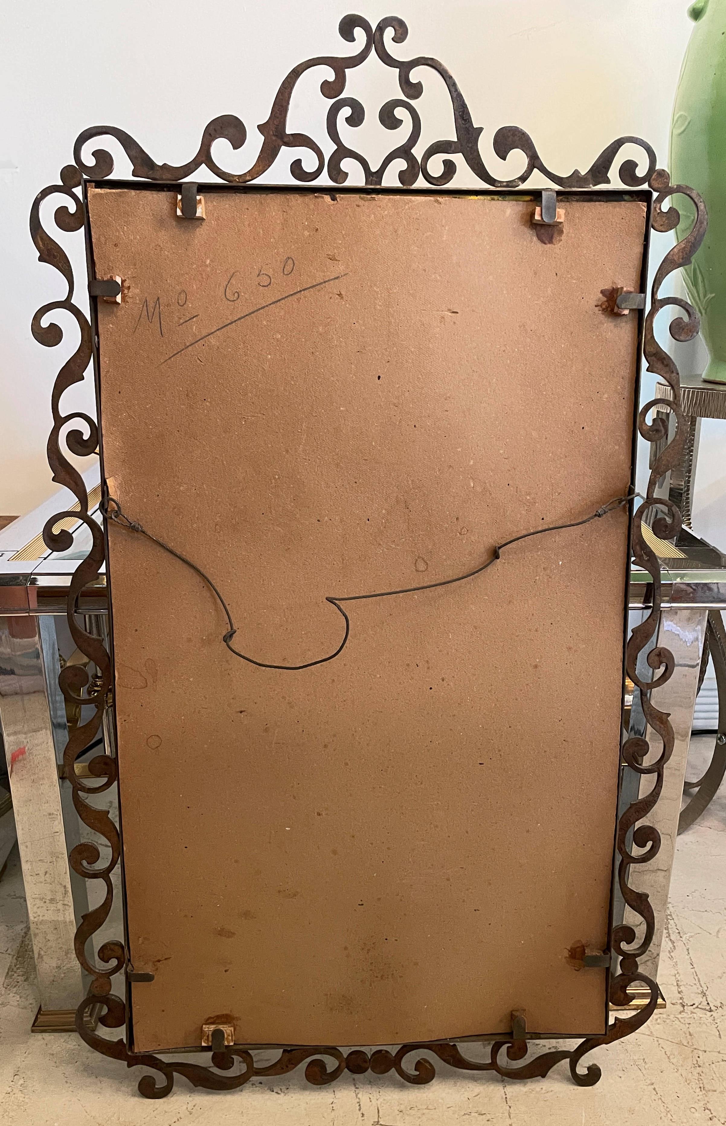 Stupefacente specchio da parete del 1940 in bronzo italiano di metà secolo in vendita 6
