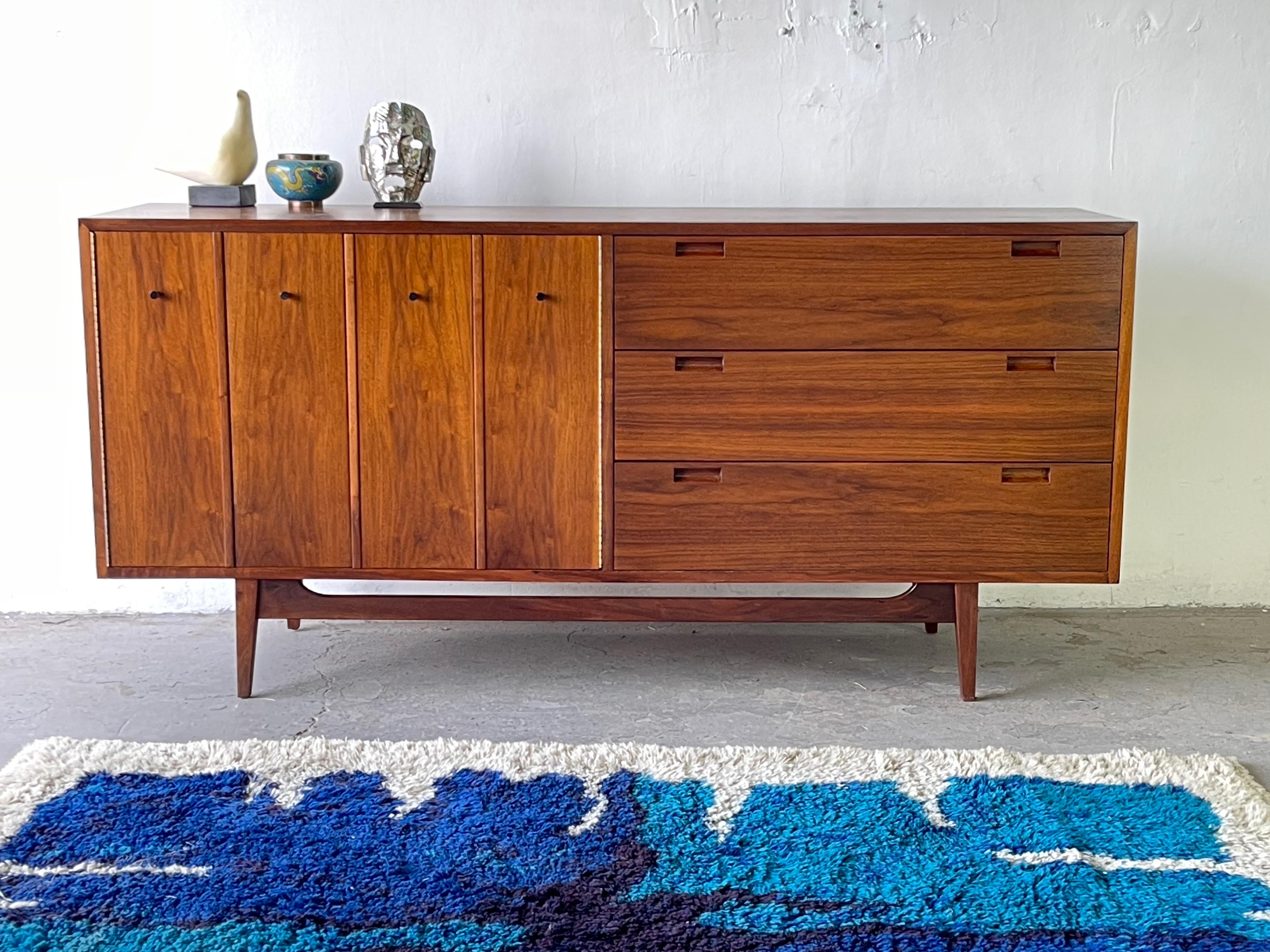 mcm walnut credenza