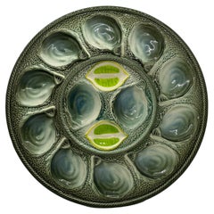 Stunning Mid-Century Modern Ceramic Oyster Server Plate, Italy