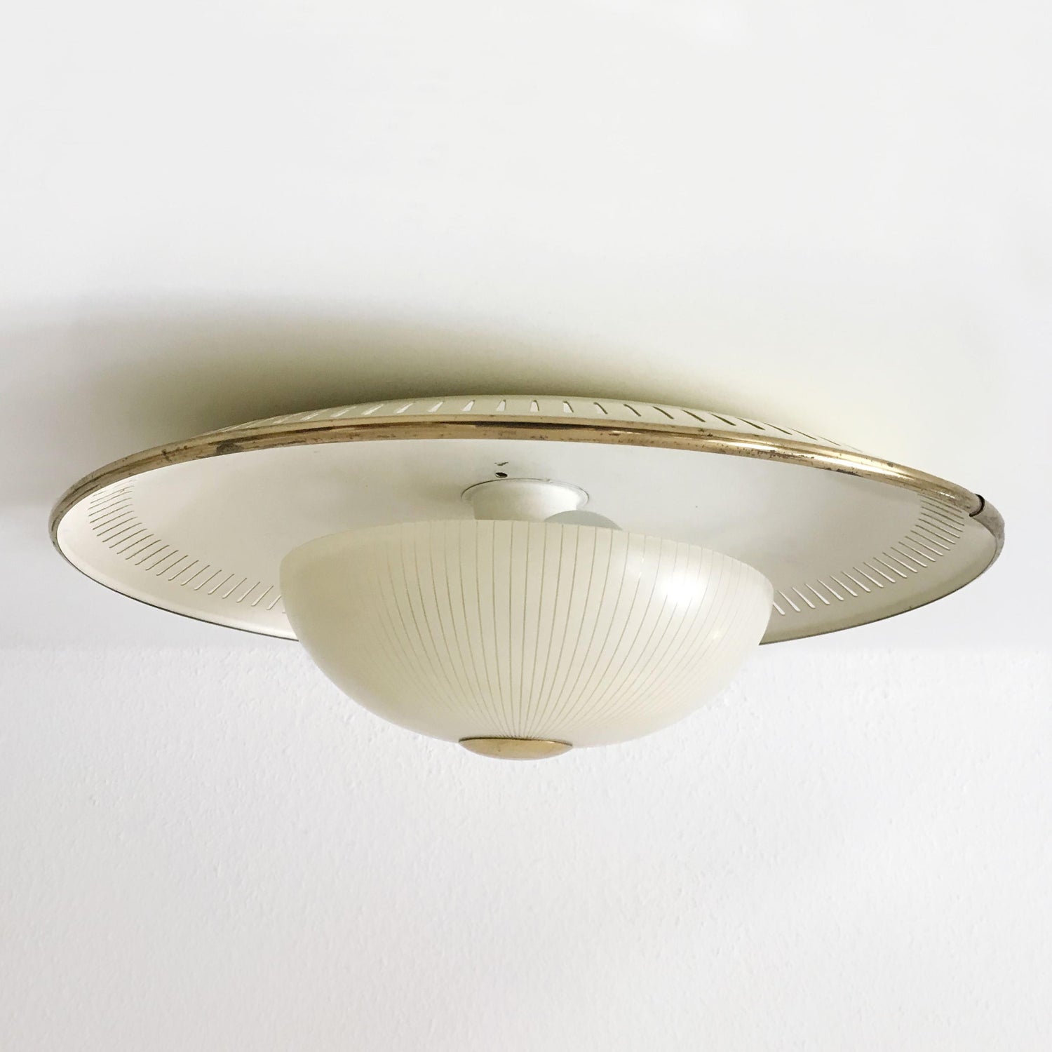 Stunning Mid Century Modern Flush Mount Or Wall Lamp 1950s