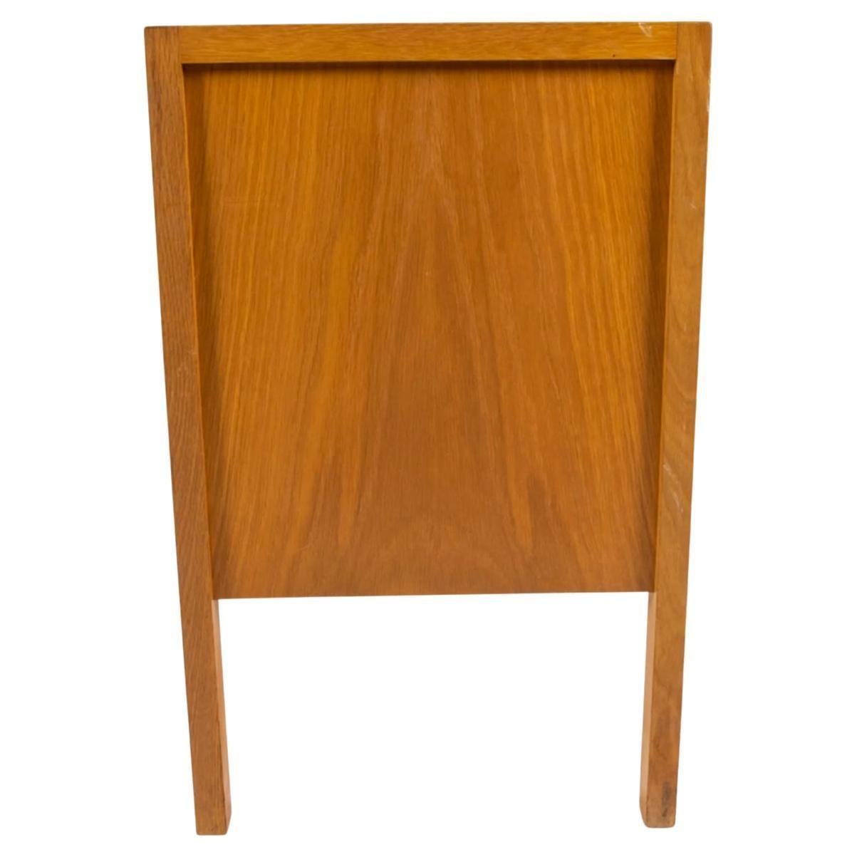 Stunning Mid Century modern German Oak Paneled Credenza 3 door For Sale 1