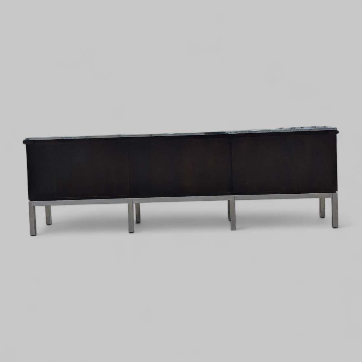 20th Century Mid Century Modern Sideboard with Ornate Hardware, Style of Tommi Parzinger For Sale