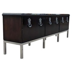 Stunning Mid Century Modern Tommi Parzinger Sideboard with Ornate Hardware