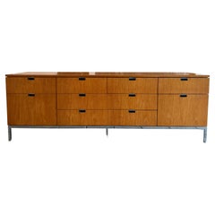 Stunning Mid century Oak Office 10 drawer Credenza by Florence knoll