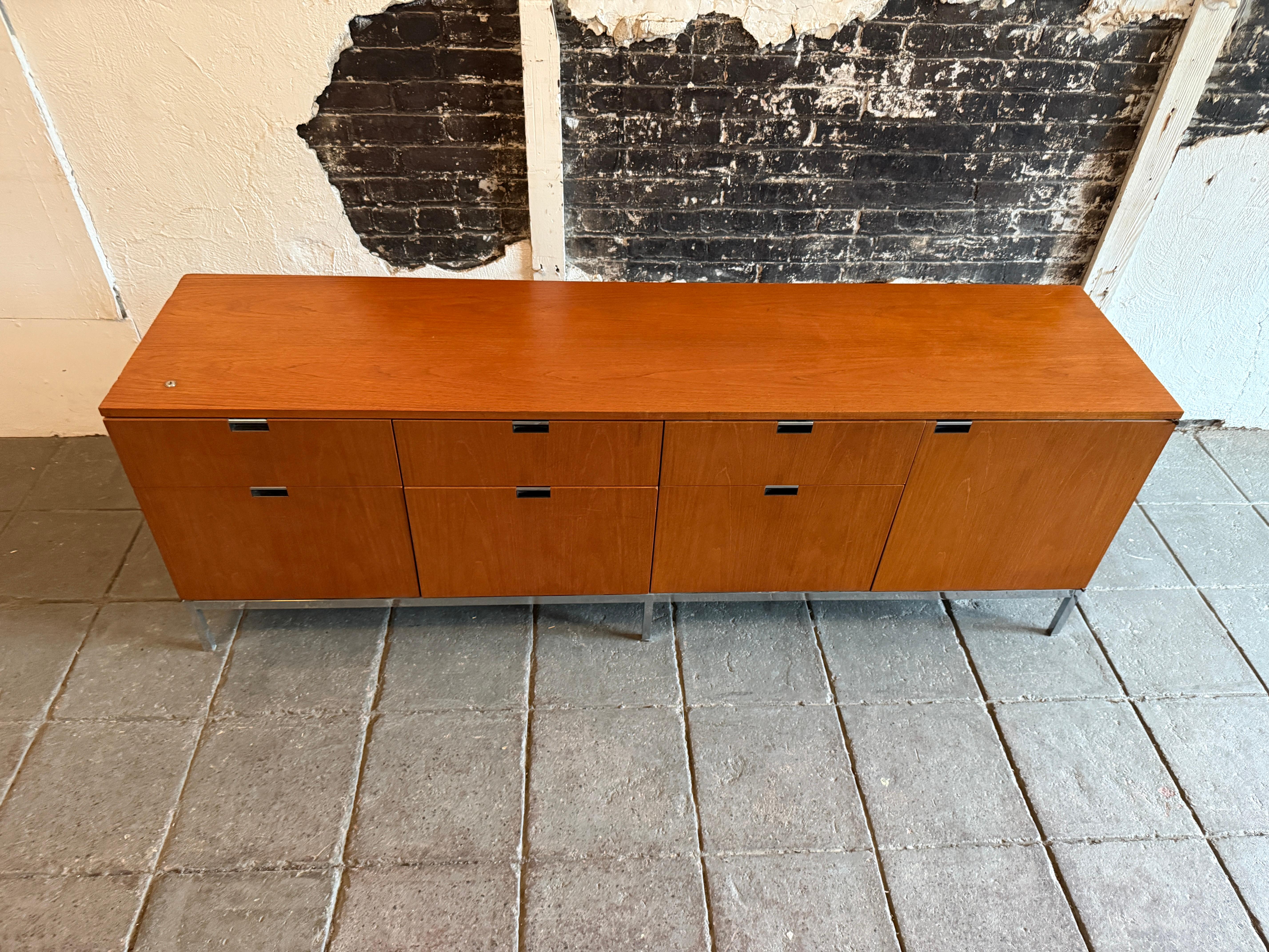 American Stunning Mid century Oak Office Credenza Sideboard by Florence knoll For Sale