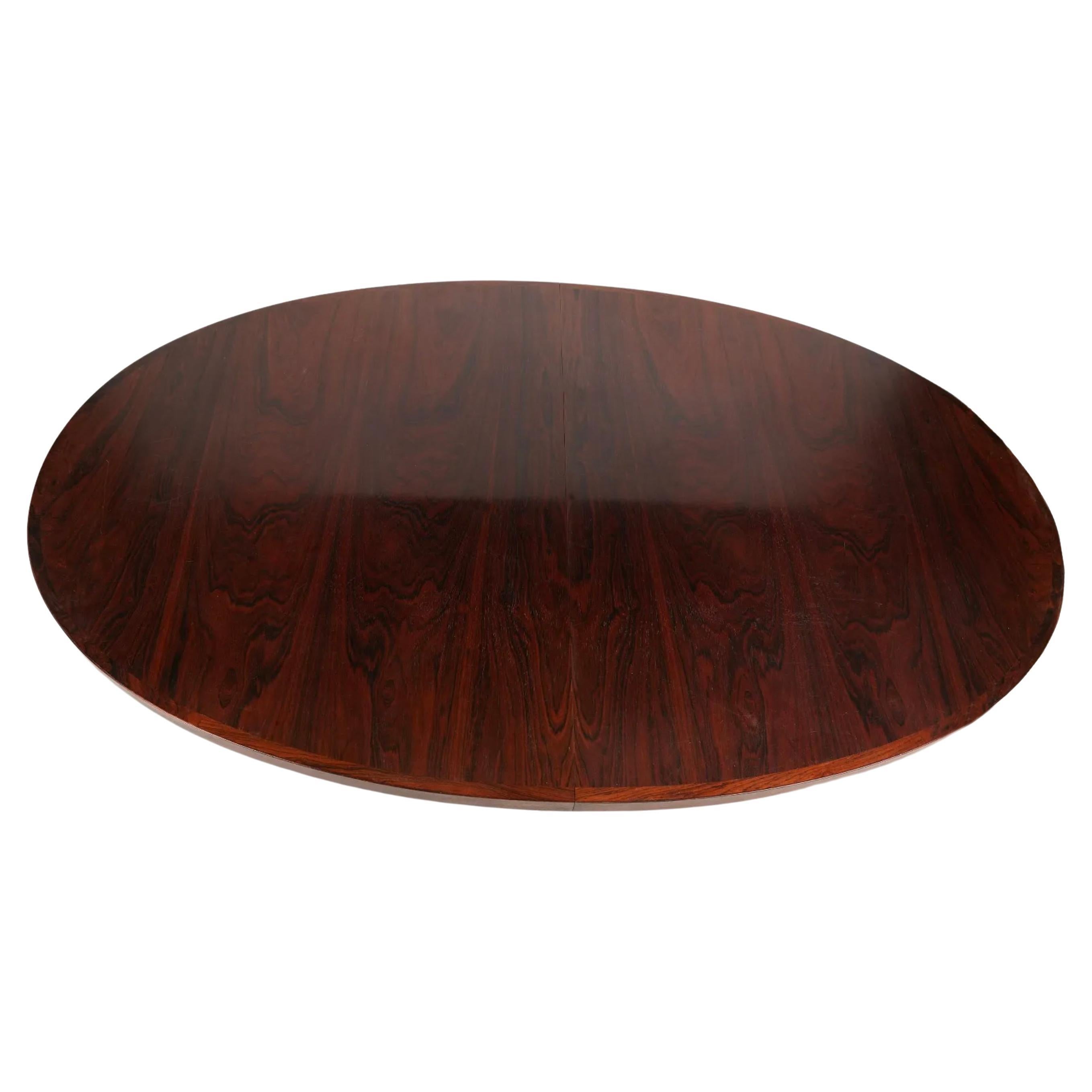 Woodwork Stunning Mid Century Oval Rosewood Danish Modern Extension Dining Table 2 Leaves
