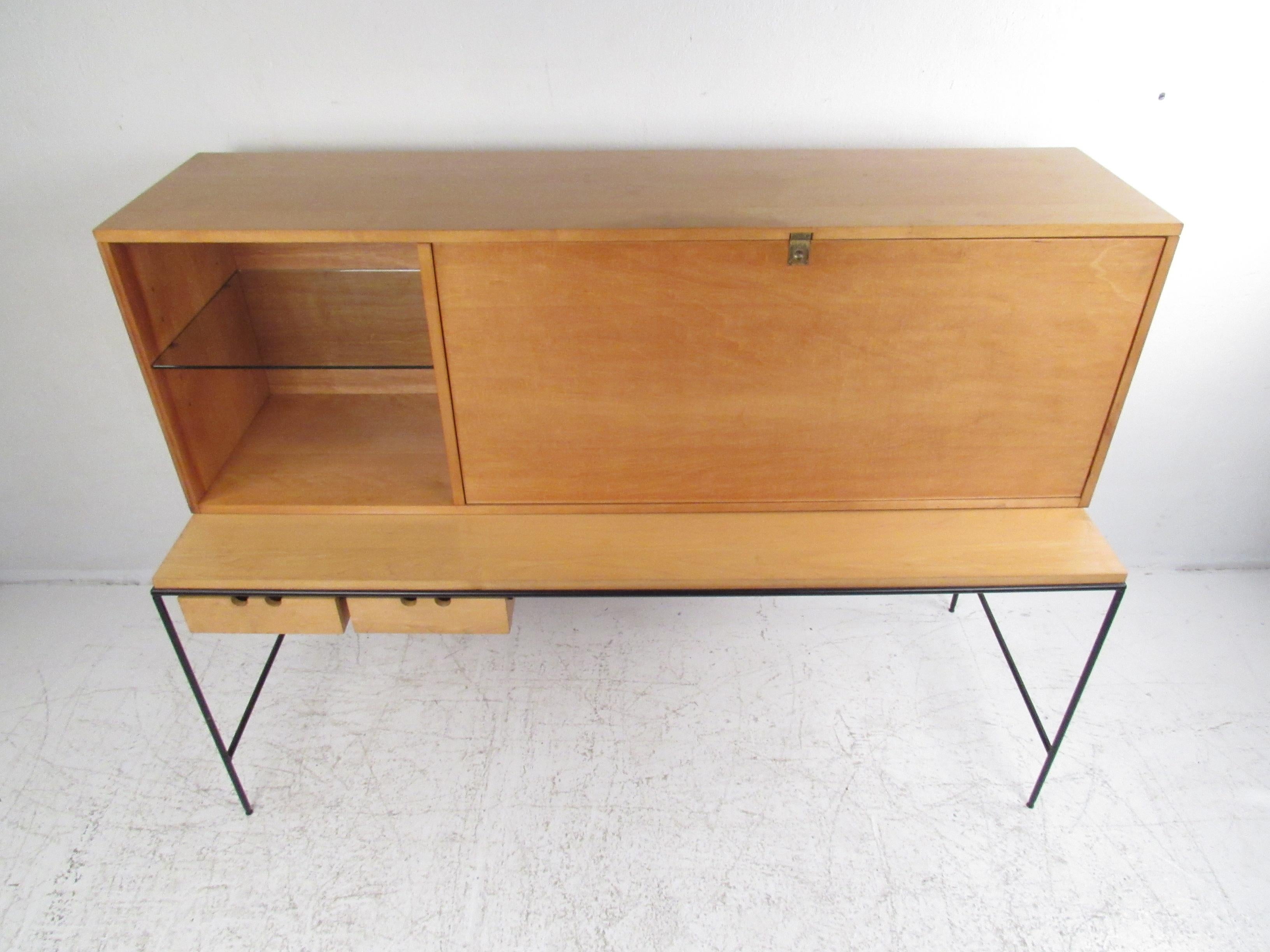 Mid-Century Modern Stunning Midcentury Paul McCobb Planner Group Two-Piece Desk