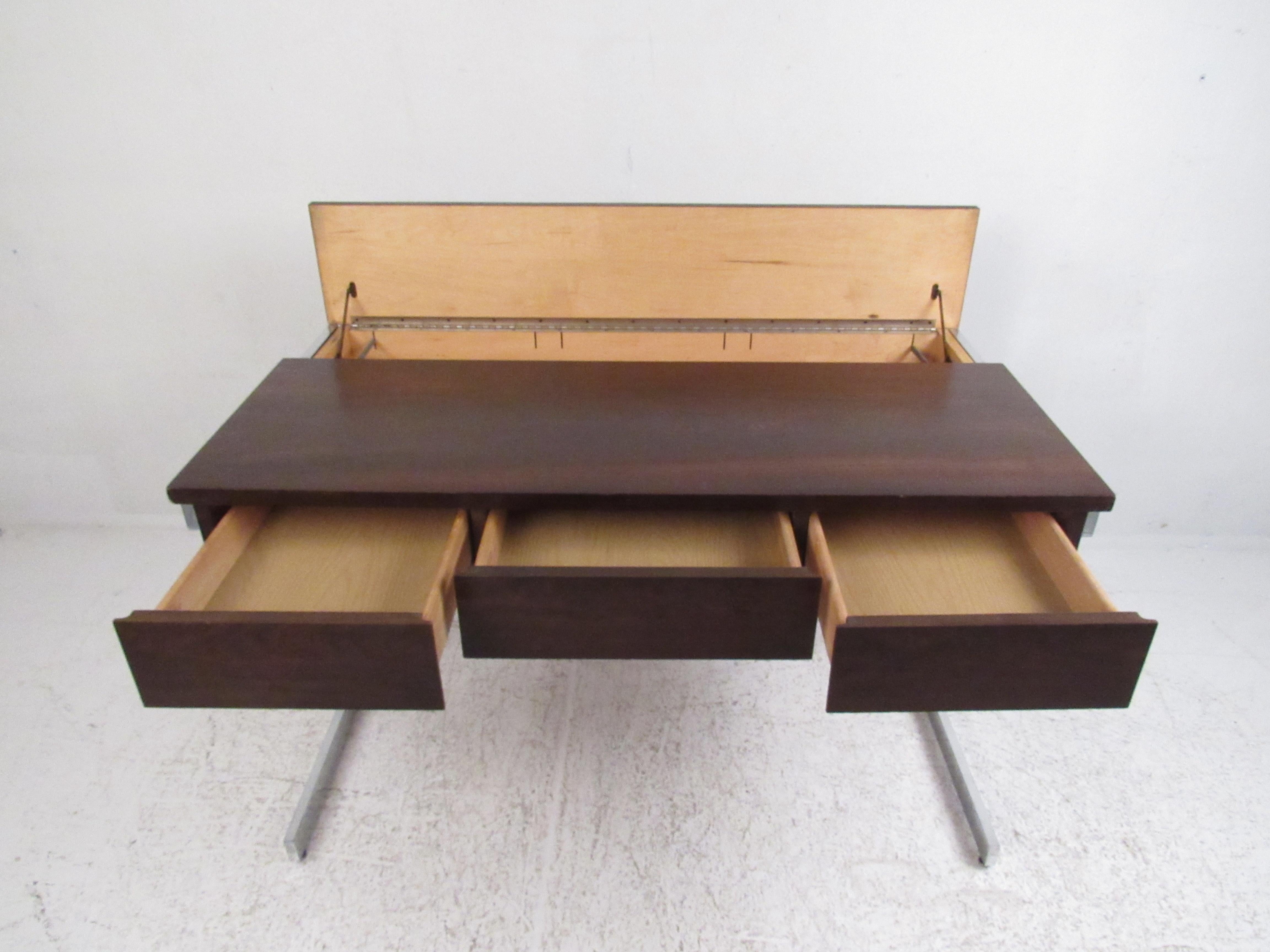 Late 20th Century Stunning Midcentury Rosewood Lane Compartment Desk