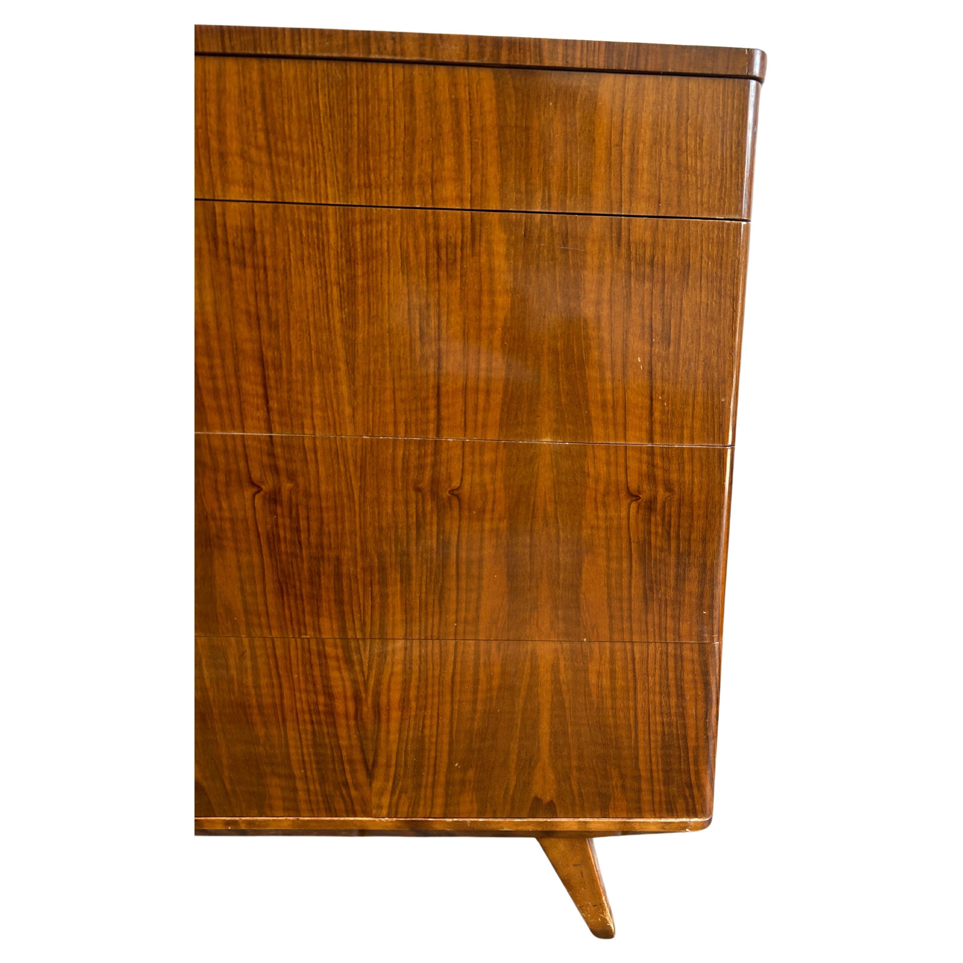 Mid-Century Modern Stunning Midcentury 4 Drawer teak Dresser Made in Sweden For Sale