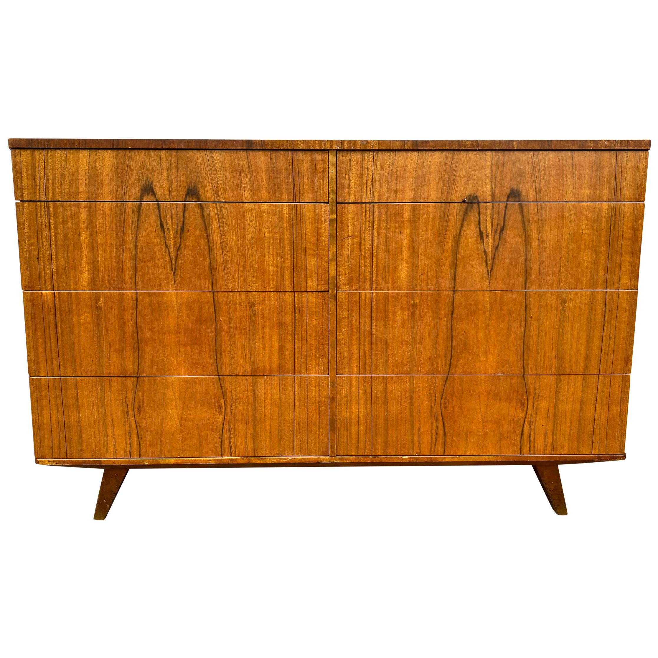 Stunning Midcentury 8 Drawer Rosewood Veneer Dresser Made in Sweden