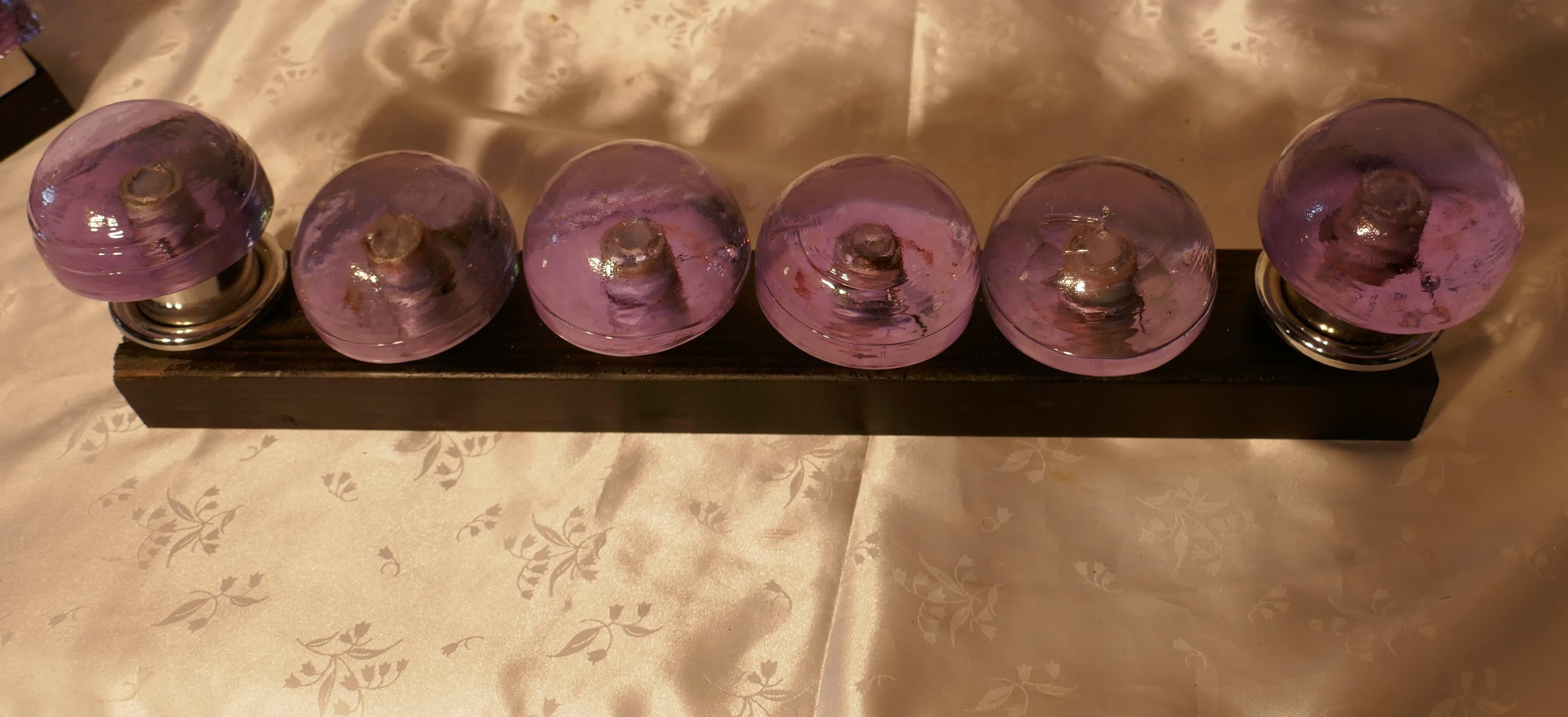 Stunning Midcentury Amethyst Murano Art Glass Bathroom Set 7